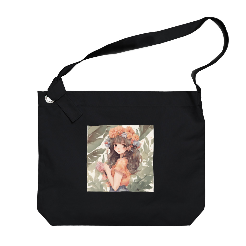 misacoroomのゆるふわ女の子フラワー夏 Big Shoulder Bag