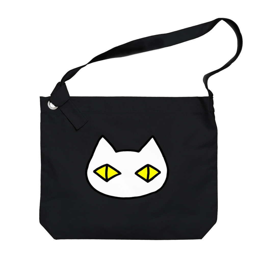 F2 Cat Design Shopの黒猫ボディーガード まもられているほう 002 Big Shoulder Bag