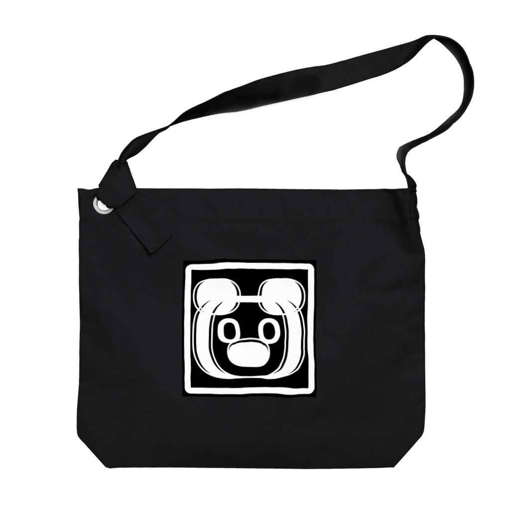 ✨🌈✨ユラクラカン🇯🇵 ✨🌈✨の🌈ʕ•ᴥ•ʔ KUMAZUKIN 🌈ʕ•ᴥ•ʔ モノクロバージョン Big Shoulder Bag