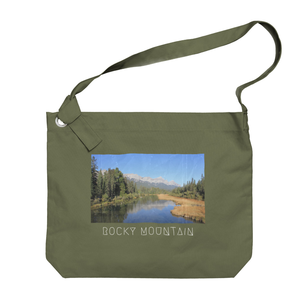 Rami's SouvenirsのROCKY MOUNTAIN - white logo ビッグショルダーバッグ