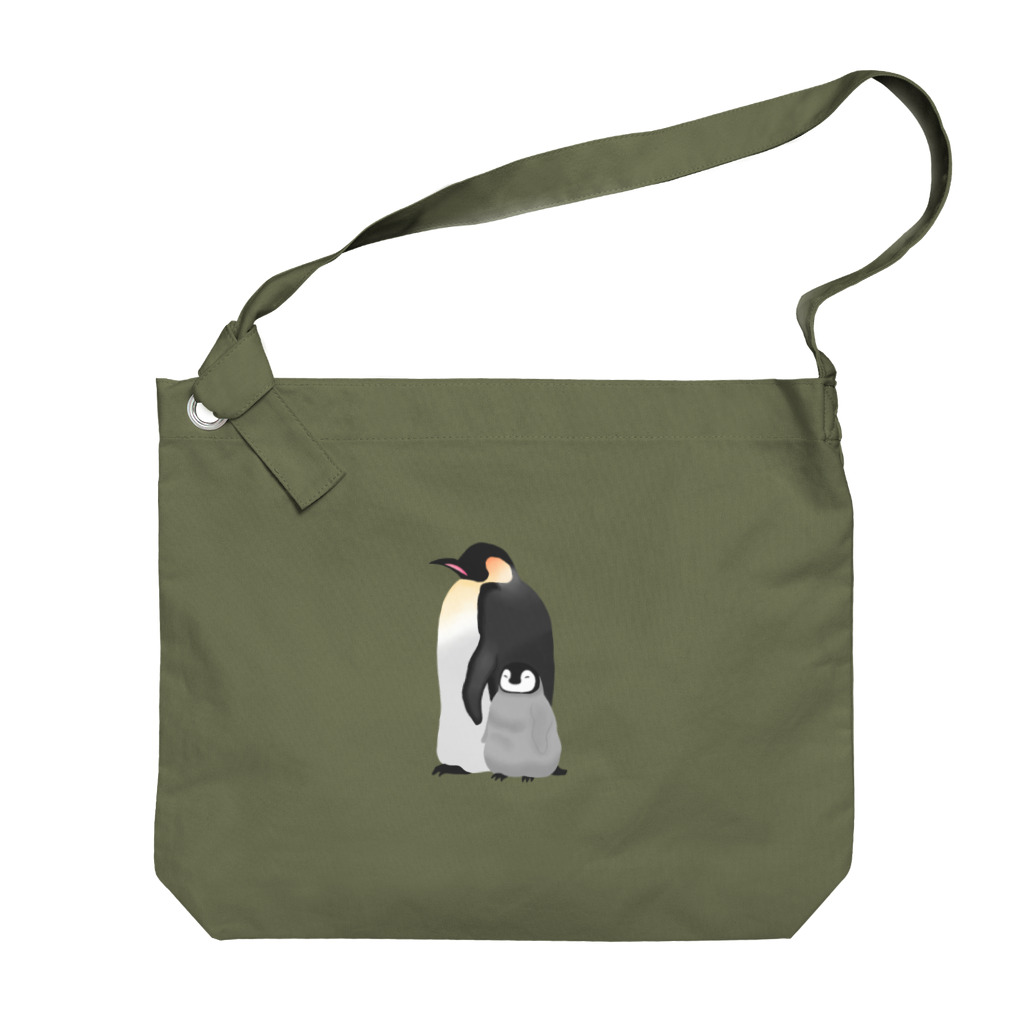 のらにゃすの皇帝ペンギン親子 Big Shoulder Bag