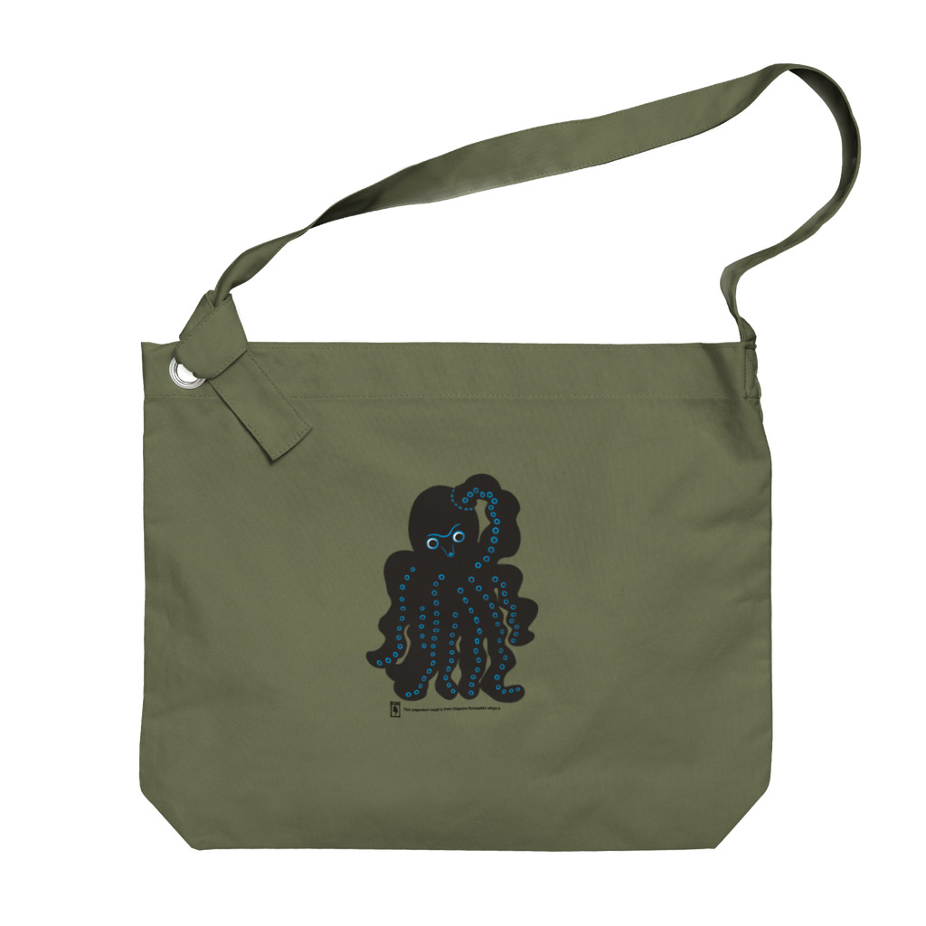 浮世の浮世絵の国貞「薬げんぼり」のたこモチーフ／バッグ_03 Big Shoulder Bag