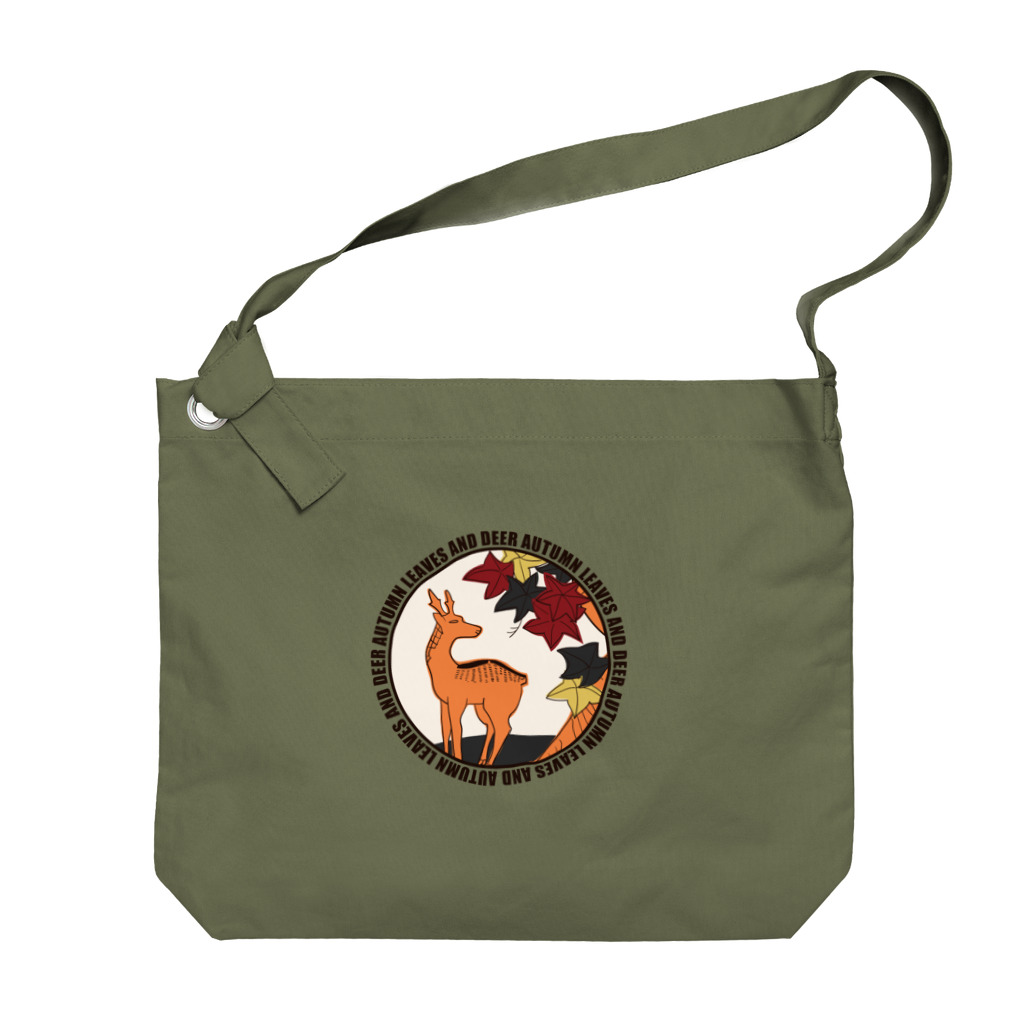 WebArtsの花札丸デザイン「紅葉に鹿」01 ビッグショルダーバッグ