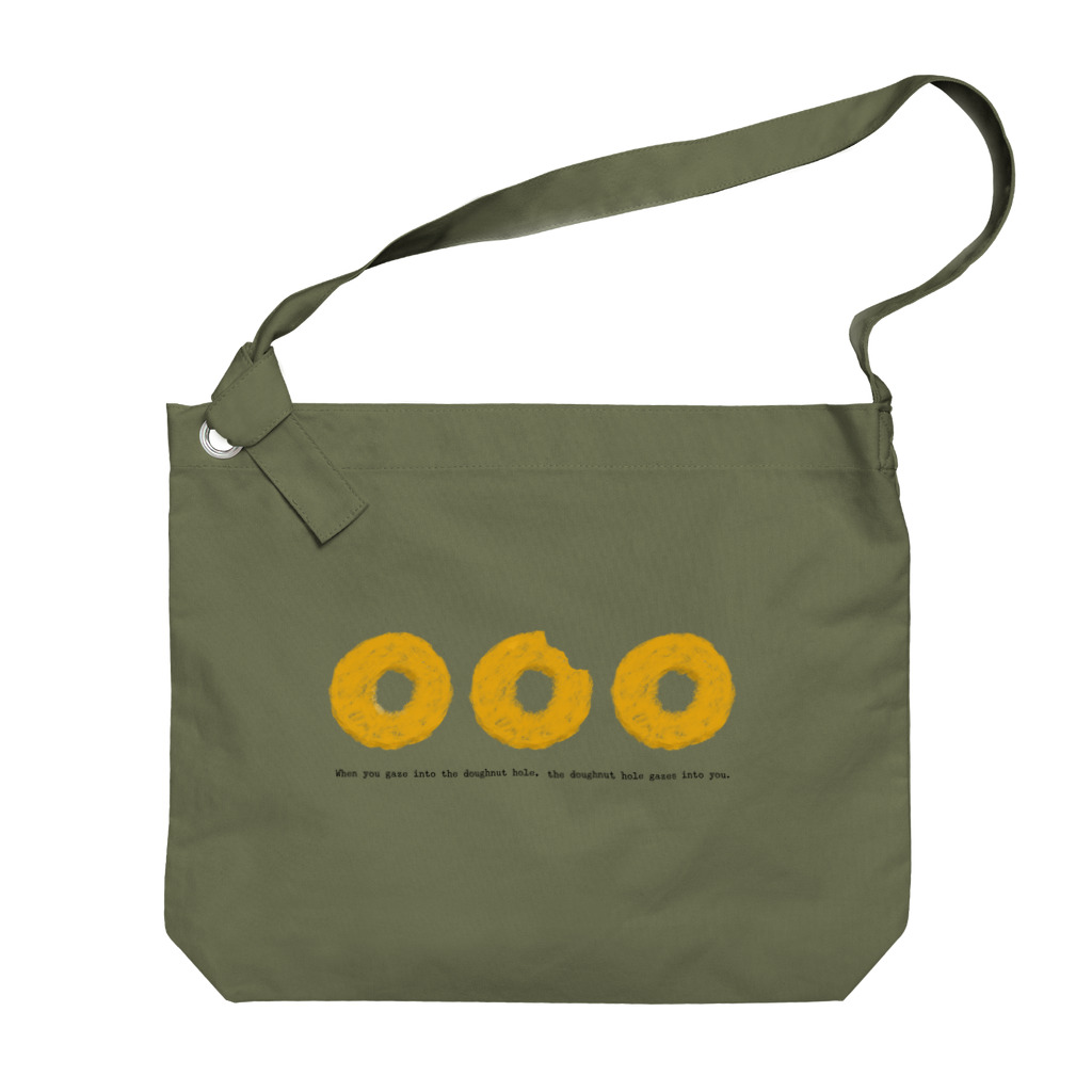 ZOZI SHOPのWhen you gaze into the doughnut hole, the doughnut hole gazes into you. Big Shoulder Bag