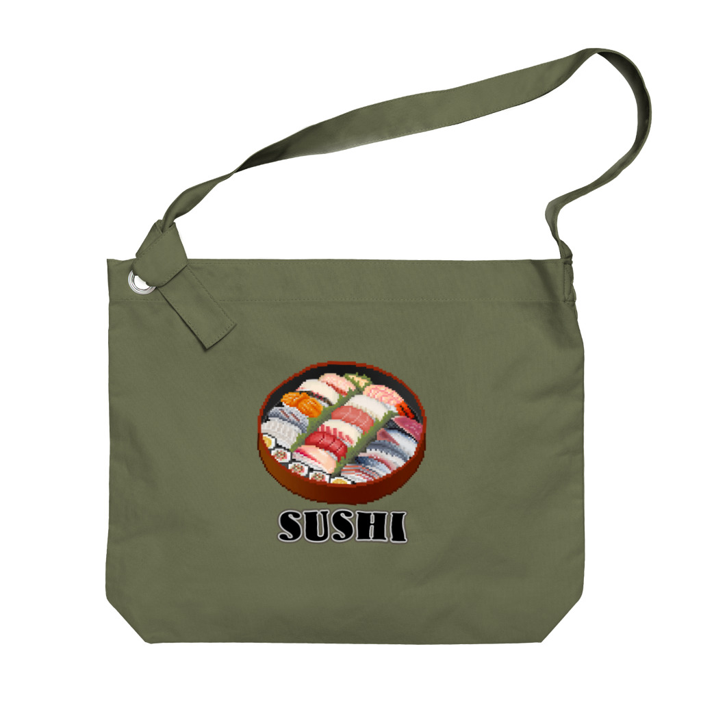 猫と釣り人のSUSHI_2R Big Shoulder Bag