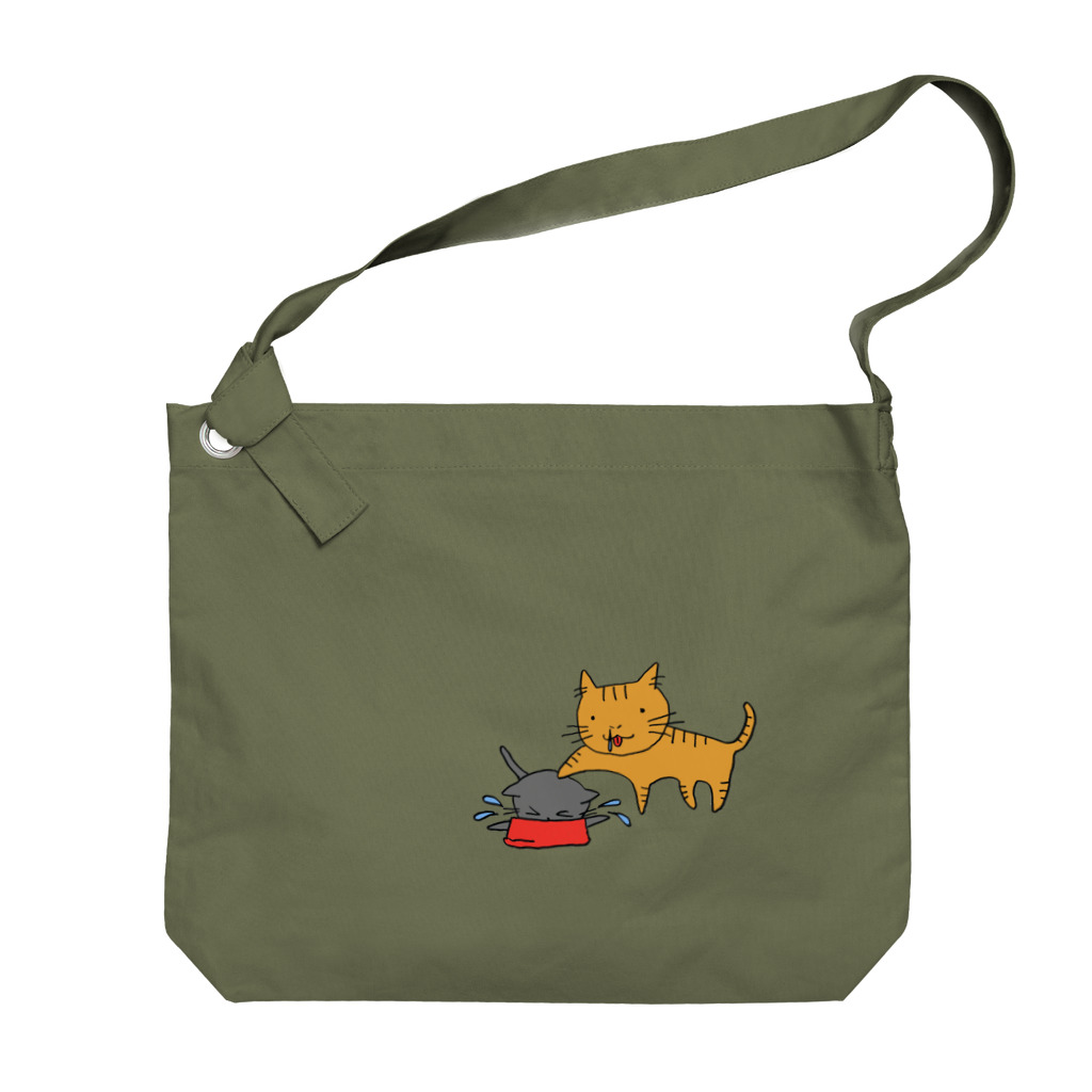 竜巻屋の意地悪だらずねこ Big Shoulder Bag