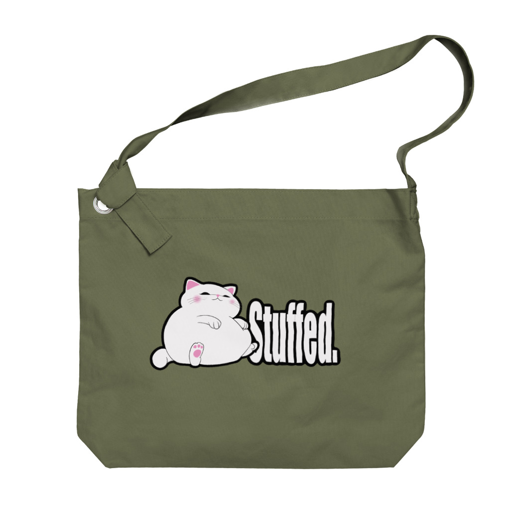 TMJ worksのぐうたら白猫。stuffed. ビッグショルダーバッグ