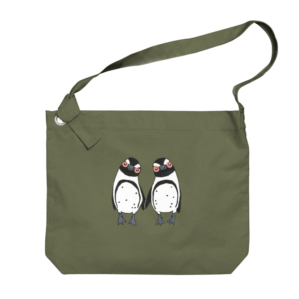 penguininkoの手繋ぎケープペンギンのカップル🐧❤️🐧 ビッグショルダーバッグ
