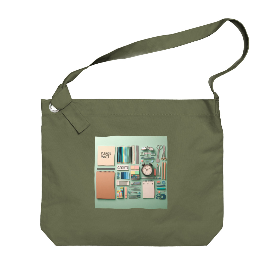 Lock-onの文房具大好き❤緑色01 Big Shoulder Bag
