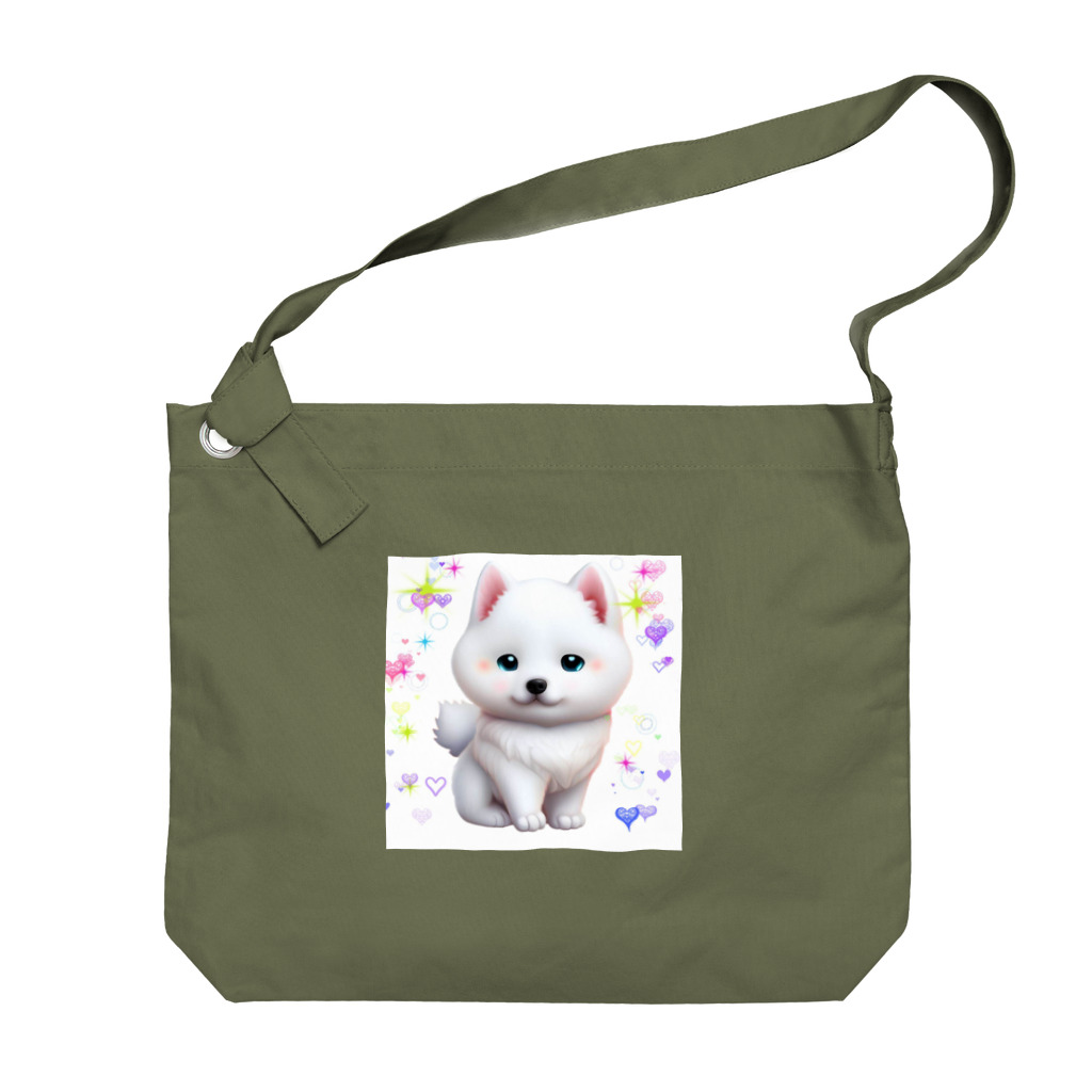 soramame1119の紀州犬のネネちゃん Big Shoulder Bag