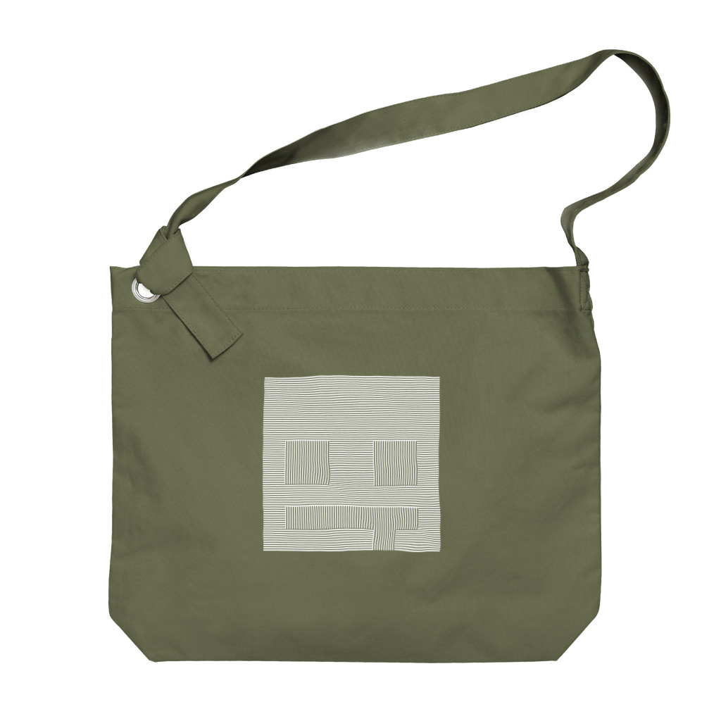 ぽつねん。のあのときのぽつねんの線（白） Big Shoulder Bag