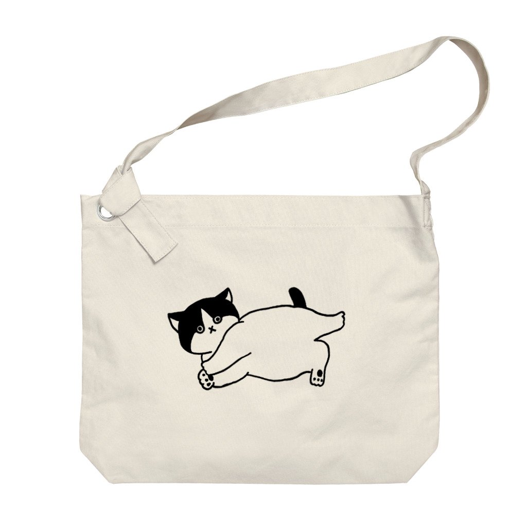 とつこまのお店屋さんの虚無猫（寝転び）（線画） Big Shoulder Bag