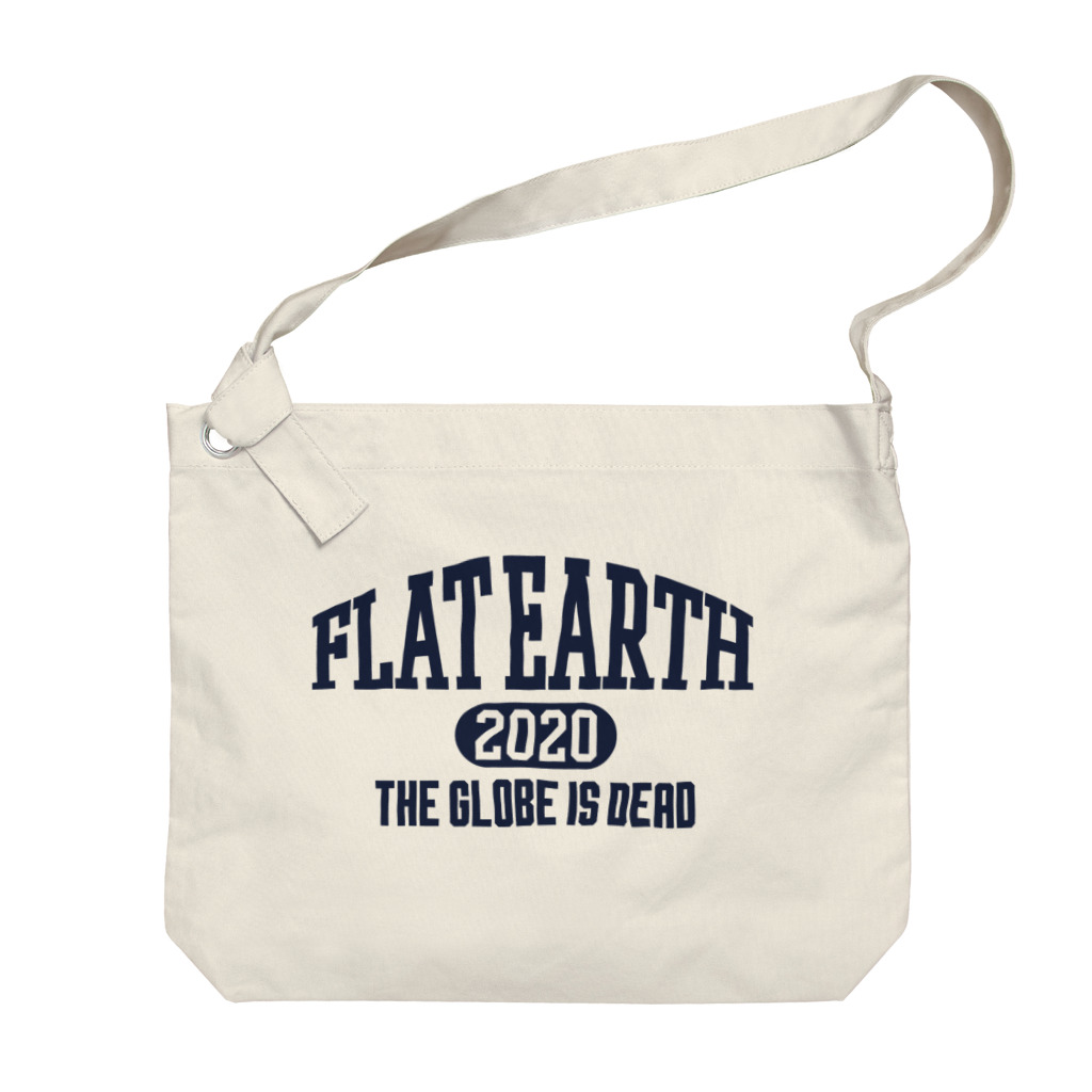 Mappila SHOPのカレッジ風(ネイビー)　フラットアース FLATEARTH Big Shoulder Bag