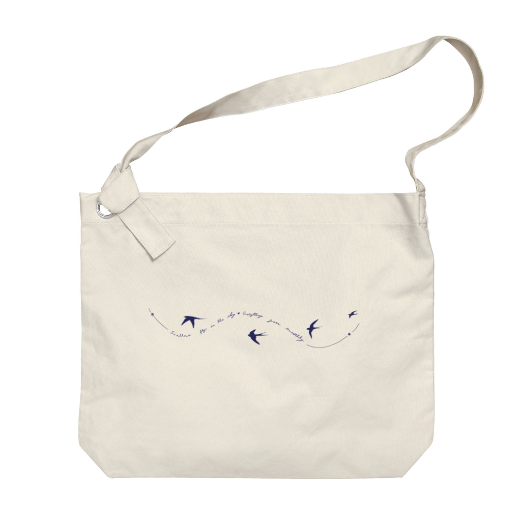 kiki25のツバメ swallows Big Shoulder Bag