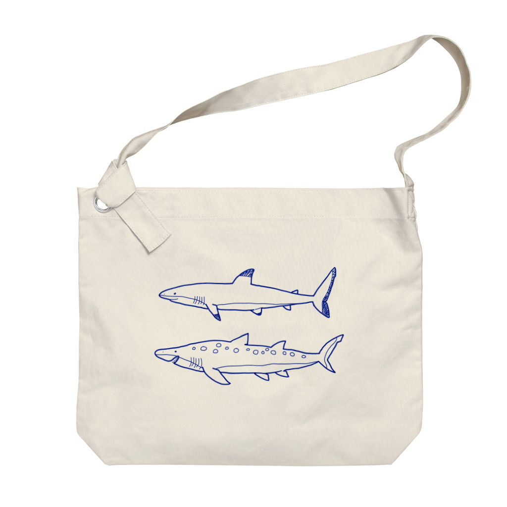 やさしいさかなのサメたち Big Shoulder Bag