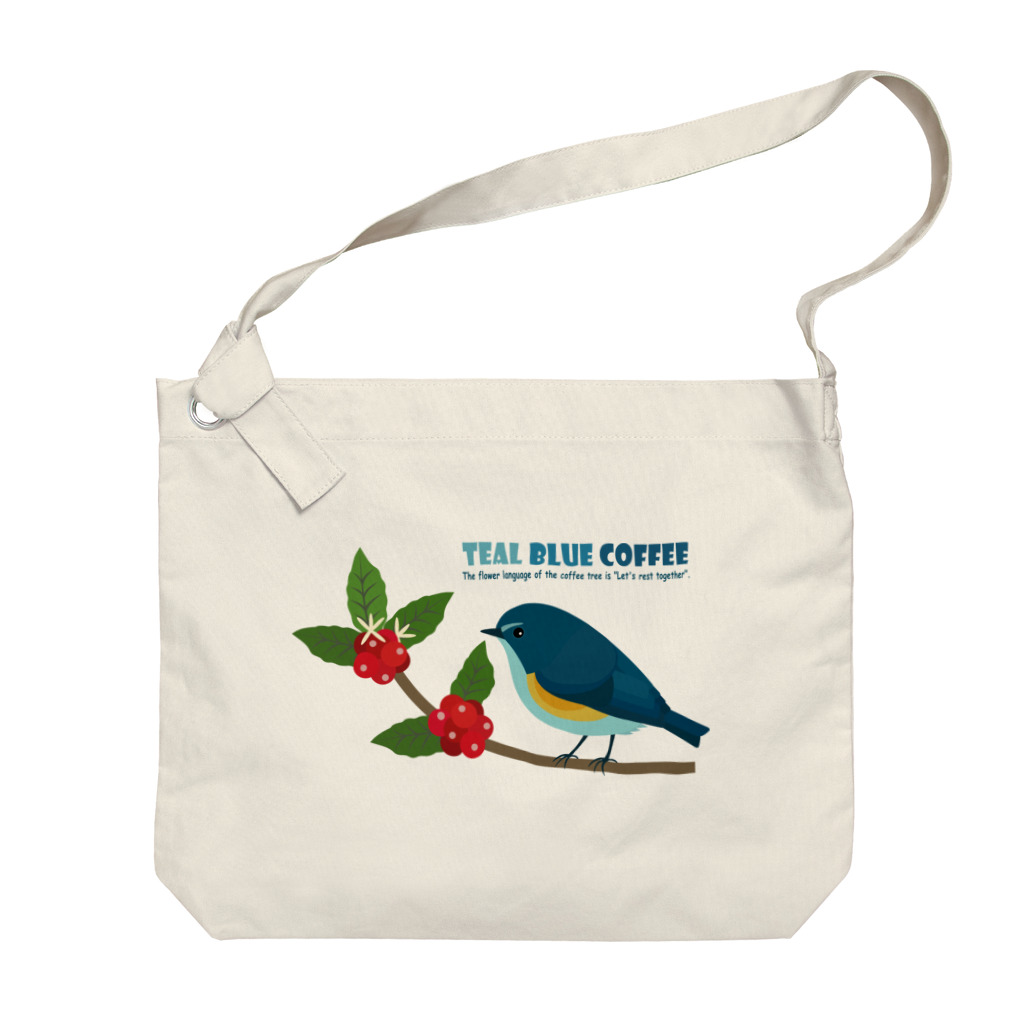 Teal Blue CoffeeのTeal Blue Bird Big Shoulder Bag