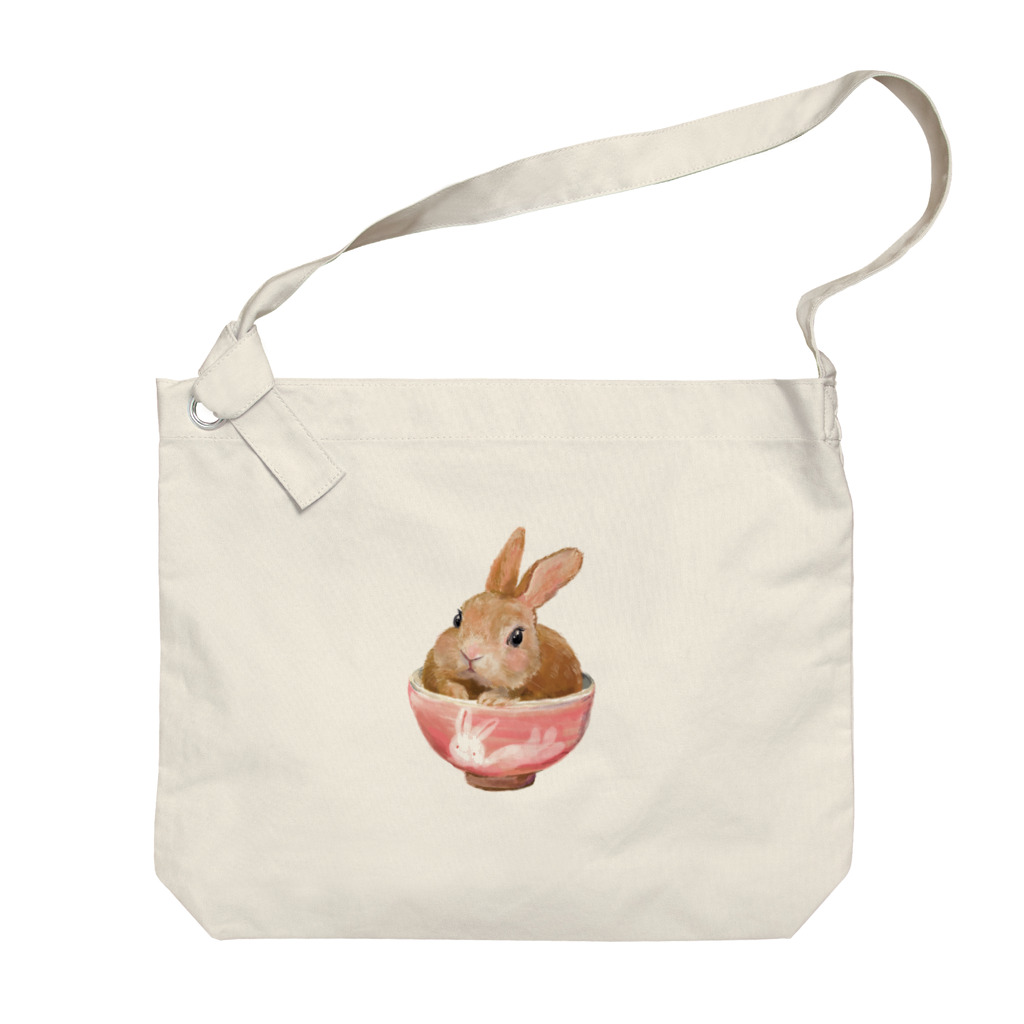 うさぎのうみちゃんねるショップのPets for You作品〜お茶わんうみ（おとなVer.） Big Shoulder Bag