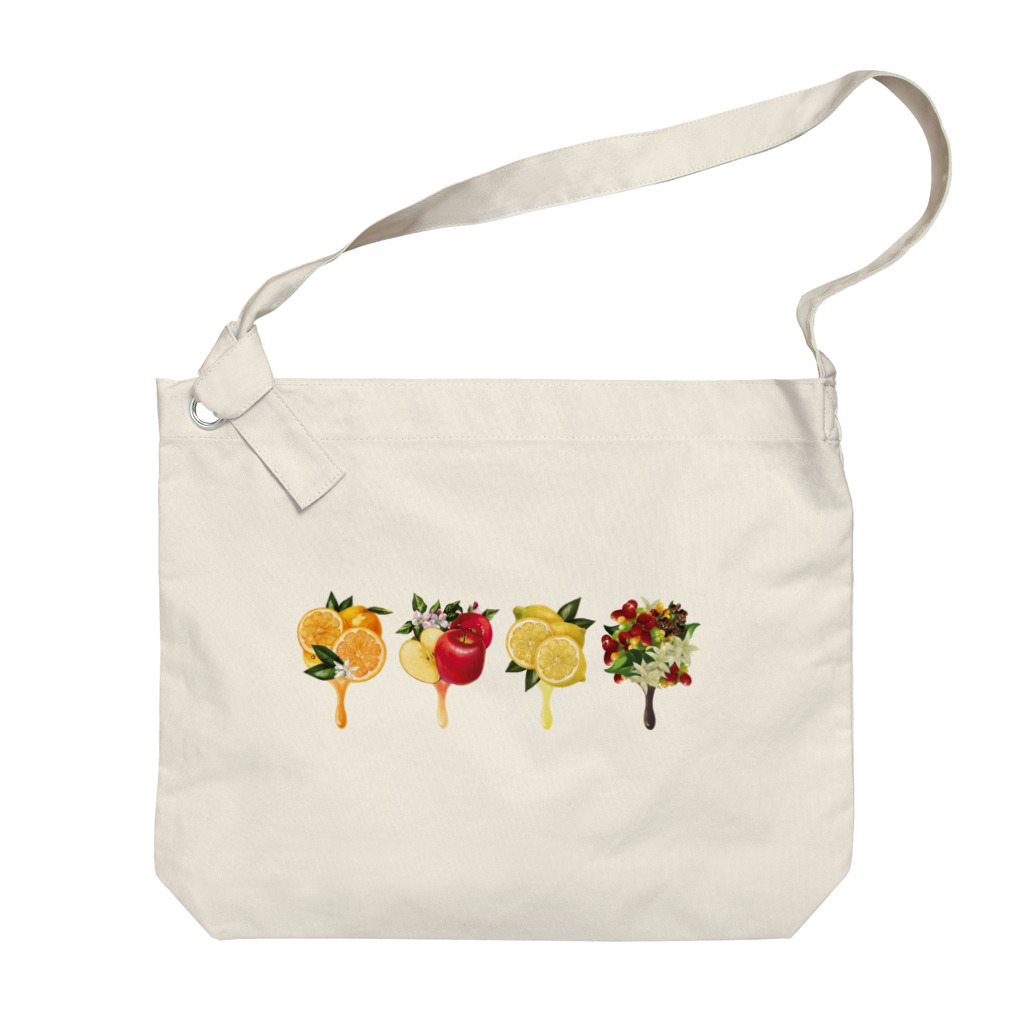 カワウソとフルーツの冬のフルーツセット Big Shoulder Bag