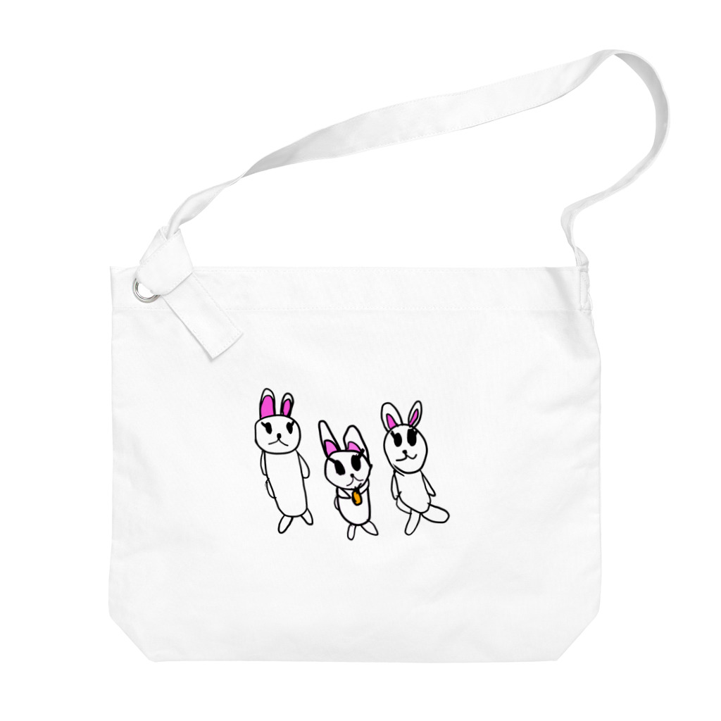 YAG STOREの娘の絵シリーズ～rabbit～ Big Shoulder Bag