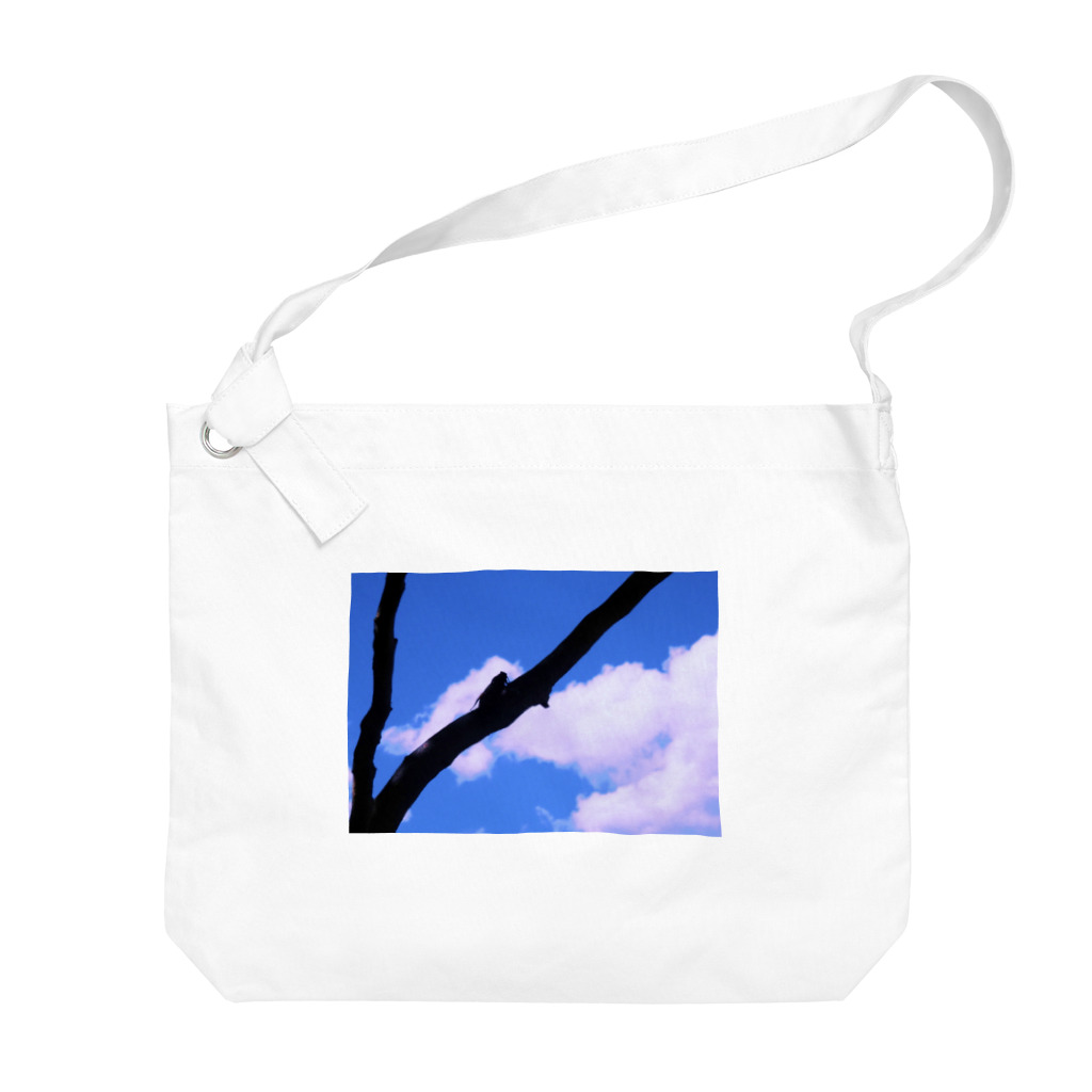 みずあめあいすのセミシルエット×青空 Big Shoulder Bag