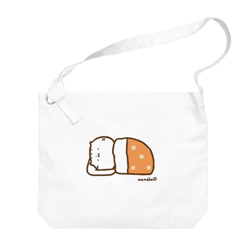 まめこ'ずショップの寝るねこ Big Shoulder Bag