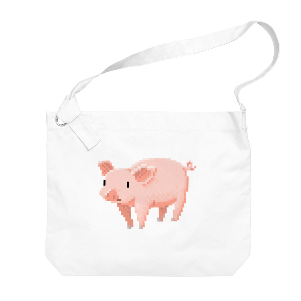 m :)の豚 Big Shoulder Bag