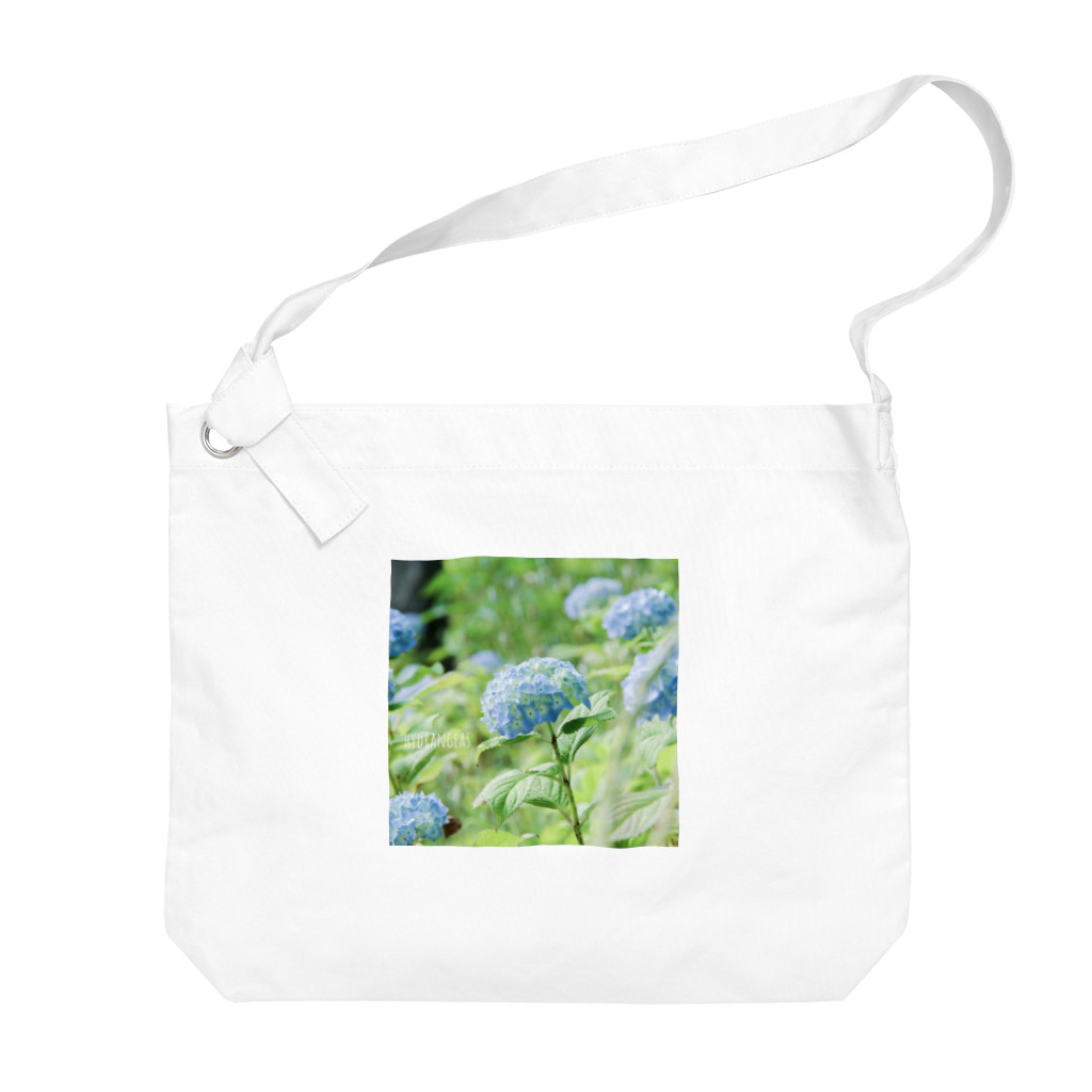 蛍石のhydrangeas Big Shoulder Bag