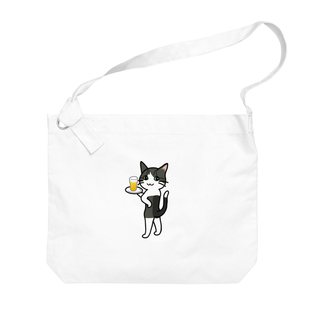 The Cat who.... suzuriのバドキャット Big Shoulder Bag