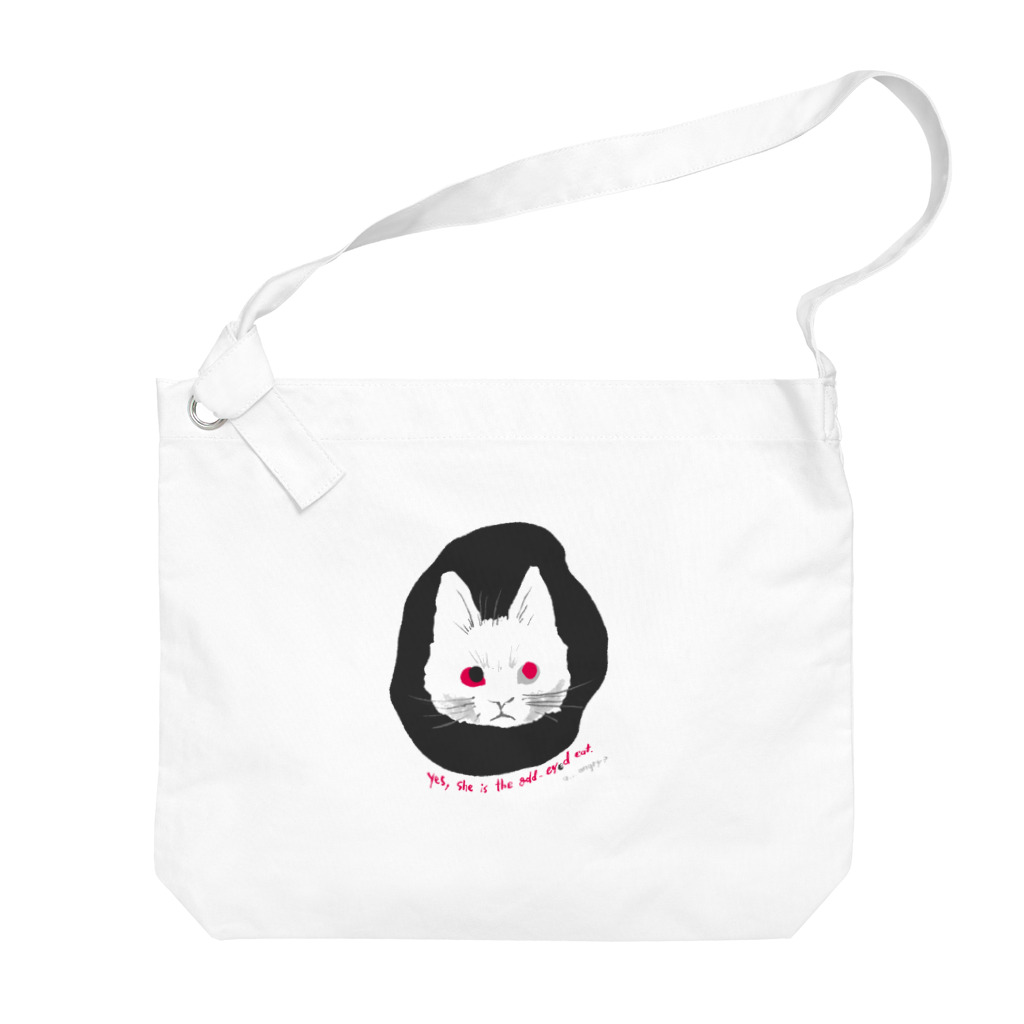 mya-mya=MIYA JUNKO's shop 02のodd-eyed cat Big Shoulder Bag
