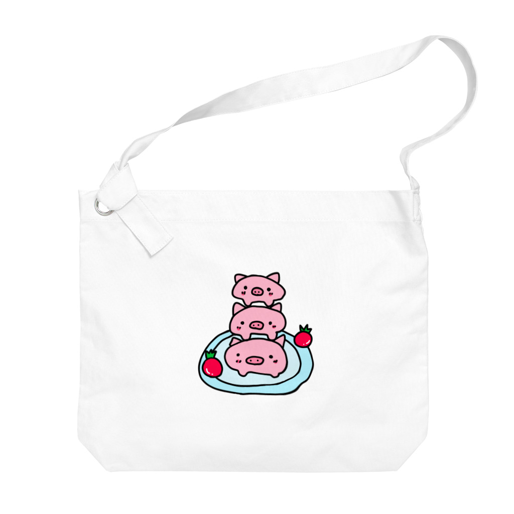 みつまめこshopの可愛いお料理 Big Shoulder Bag