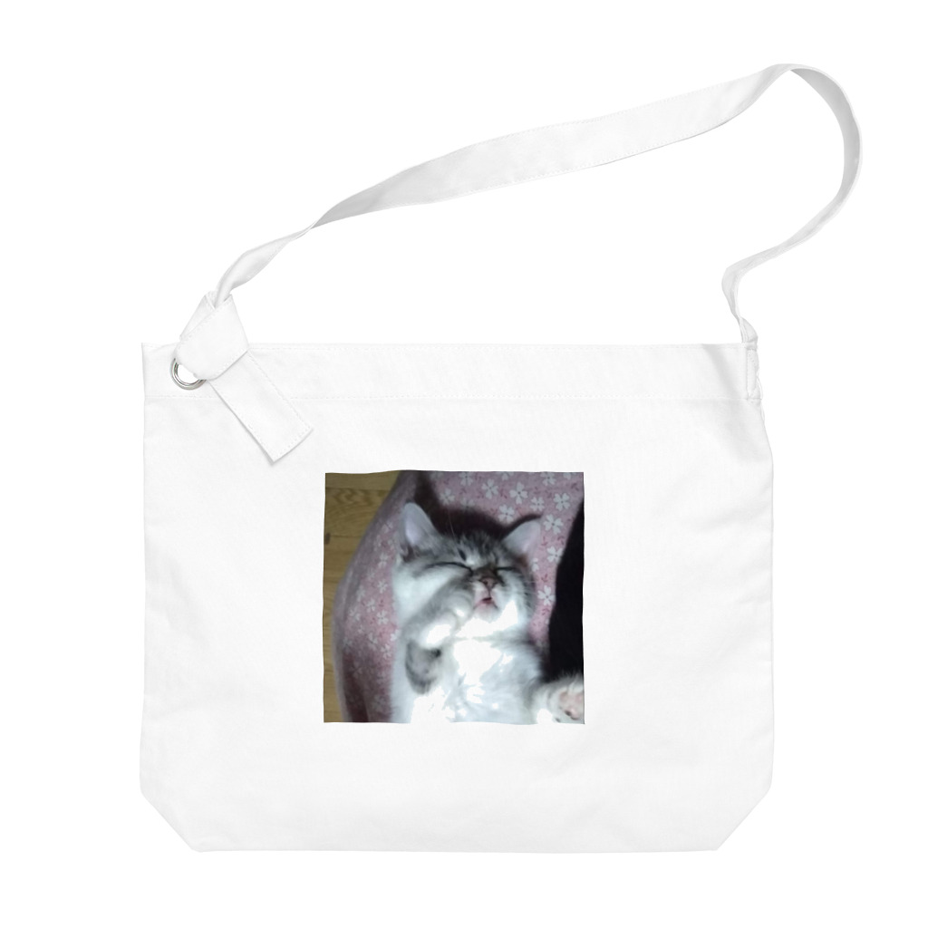 みーのお部屋 のおねむの時間 猫の音羽ちゃん 縦バージョン Big Shoulder Bag