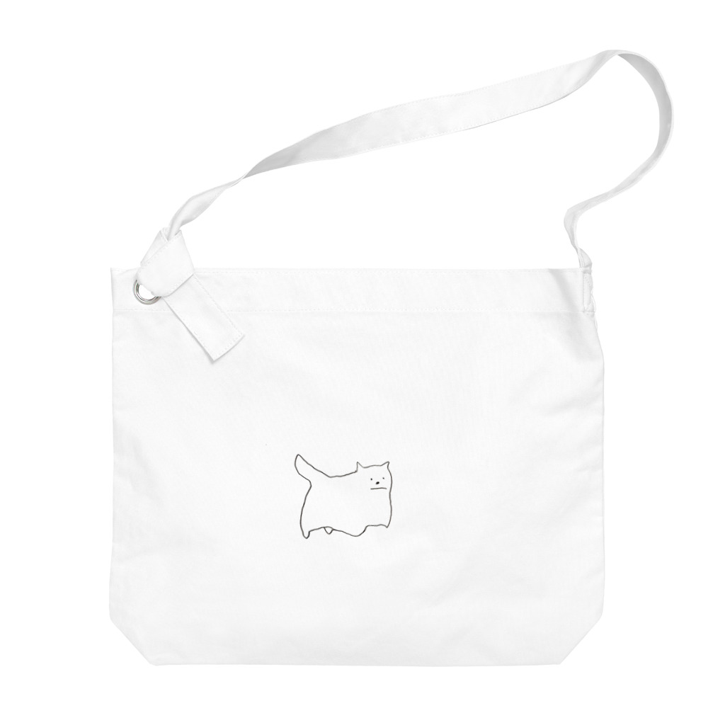 キラリの白い犬 Big Shoulder Bag