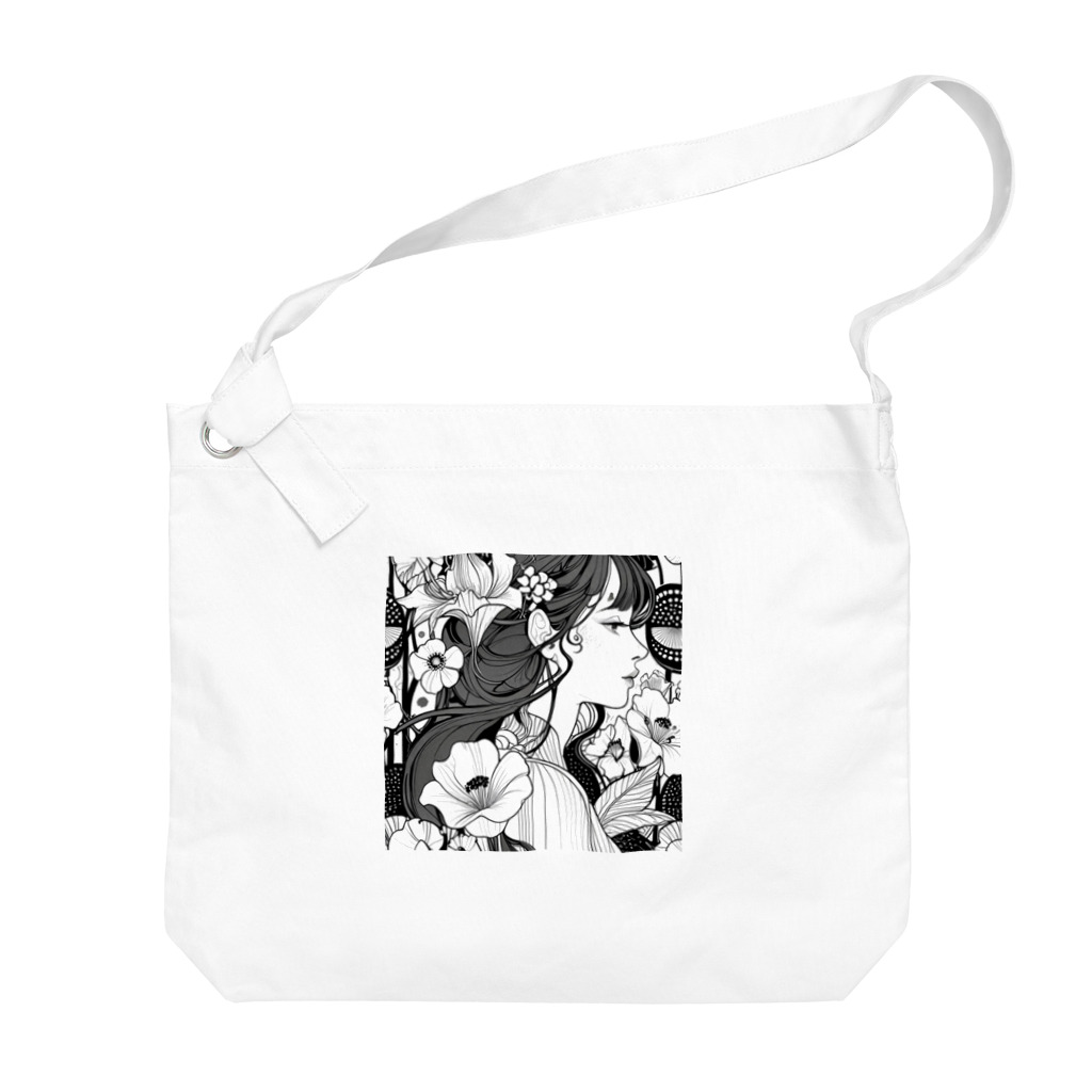 ZZRR12の花と美女 Big Shoulder Bag