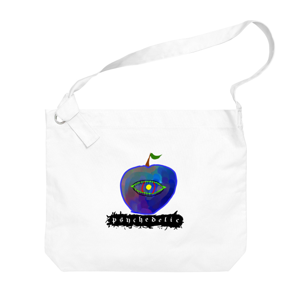 ナマステハンバーグのサイケデリックアップル(Psychedelic apple) Big Shoulder Bag