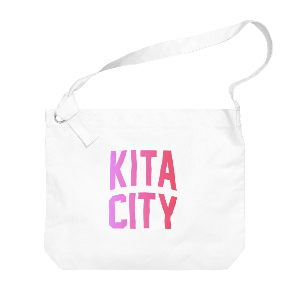 JIMOTOE Wear Local Japanの北区 KITA CITY ロゴピンク Big Shoulder Bag