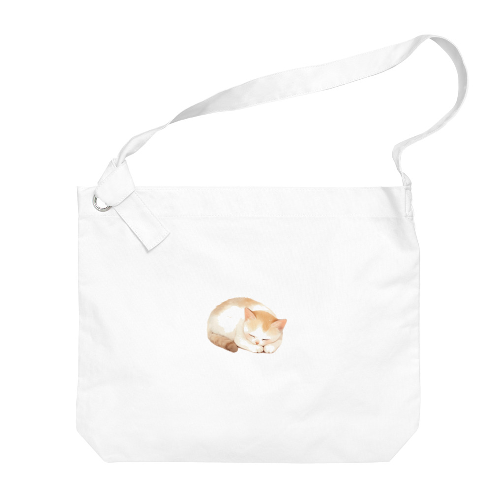 Cute Animalsのすやすやにゃんこ Big Shoulder Bag