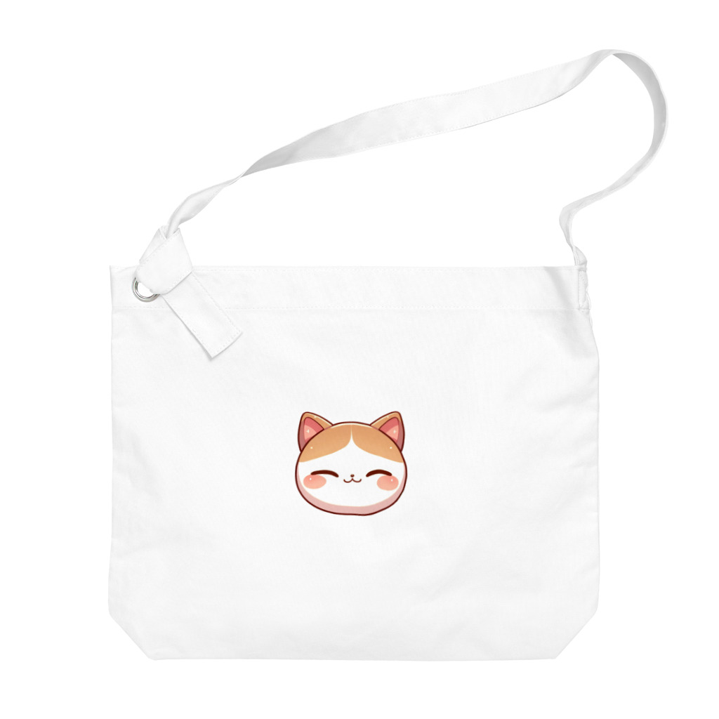 Nekonan Itemsのほっぺたんまるみかん猫 Big Shoulder Bag