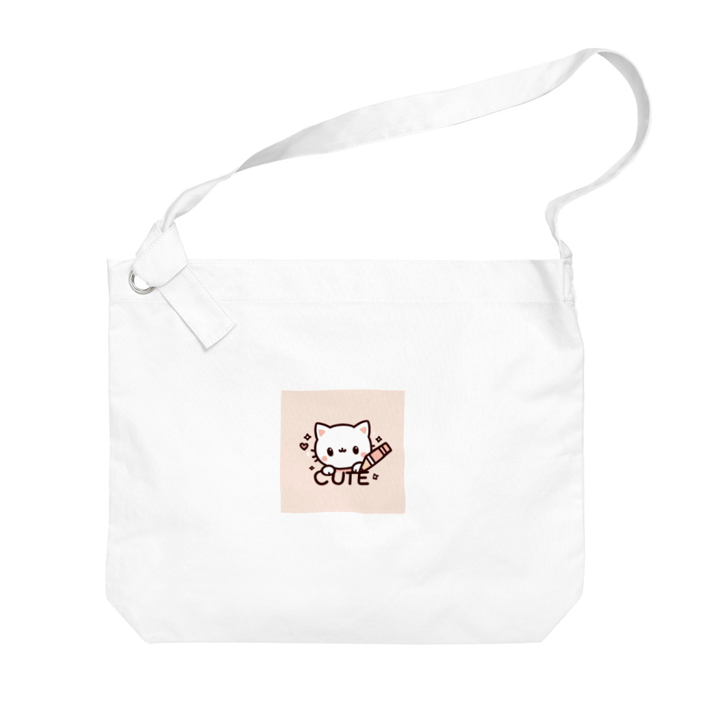 mini_asuのCut 猫 Big Shoulder Bag