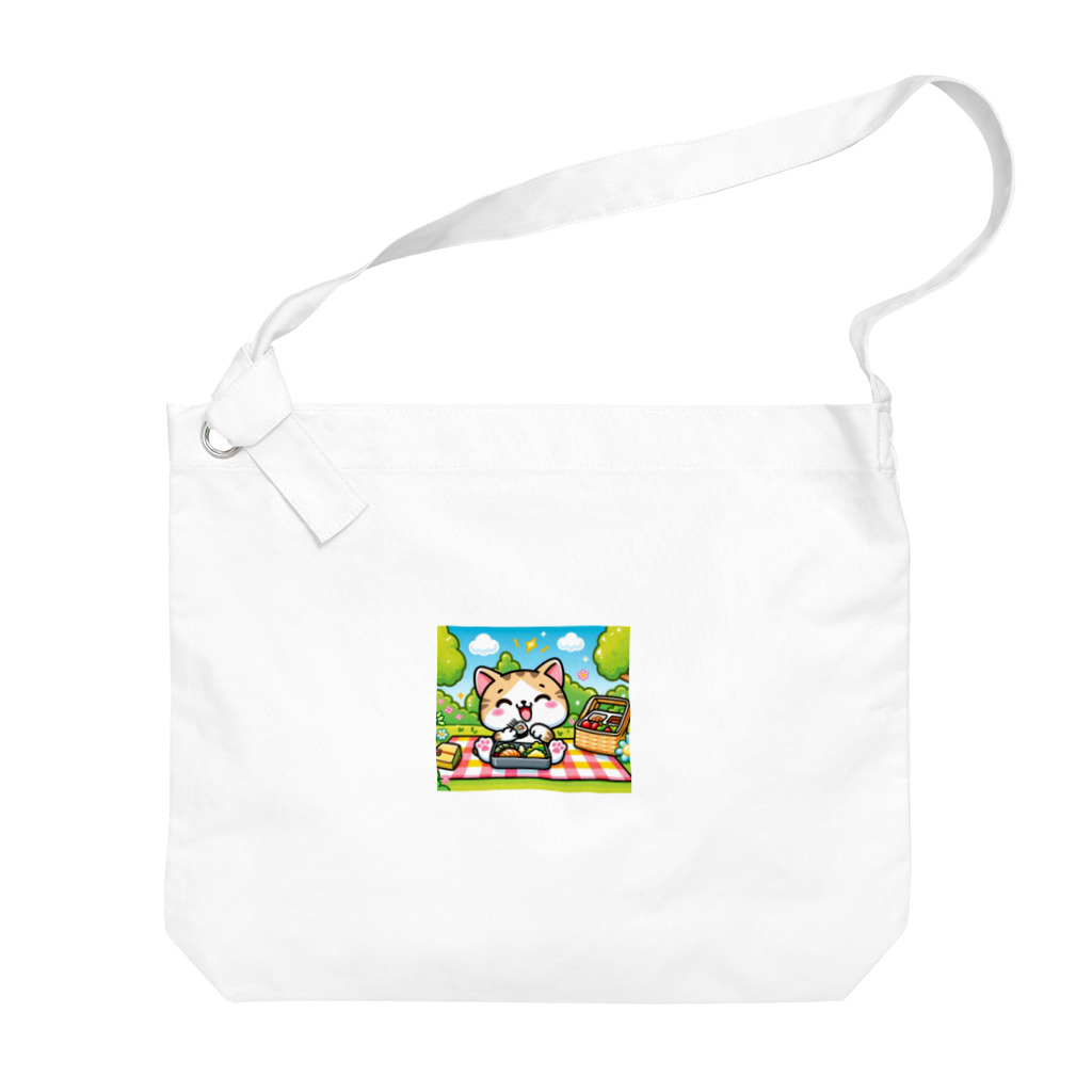 子猫カーニバルの遠足の楽しいお弁当タイム Big Shoulder Bag