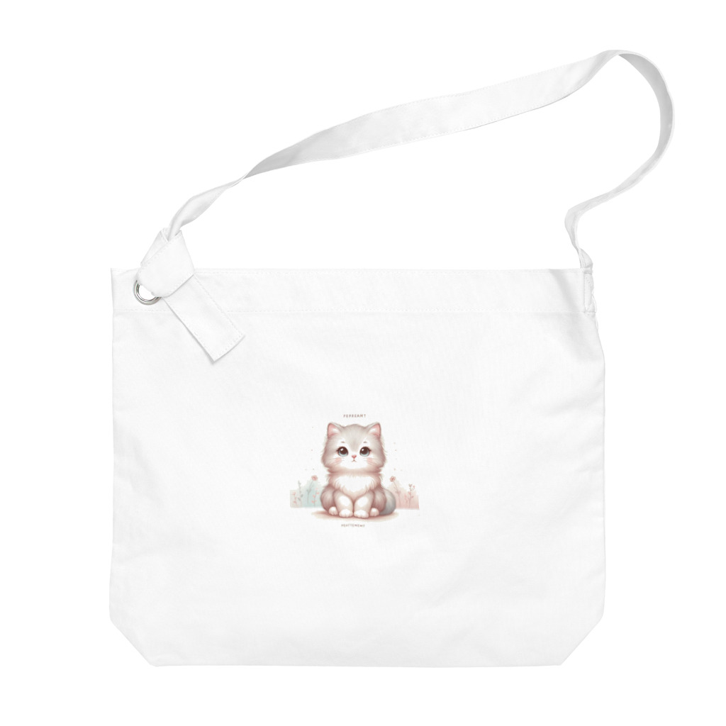 動物デザイングッズの可愛い猫ちゃん Big Shoulder Bag