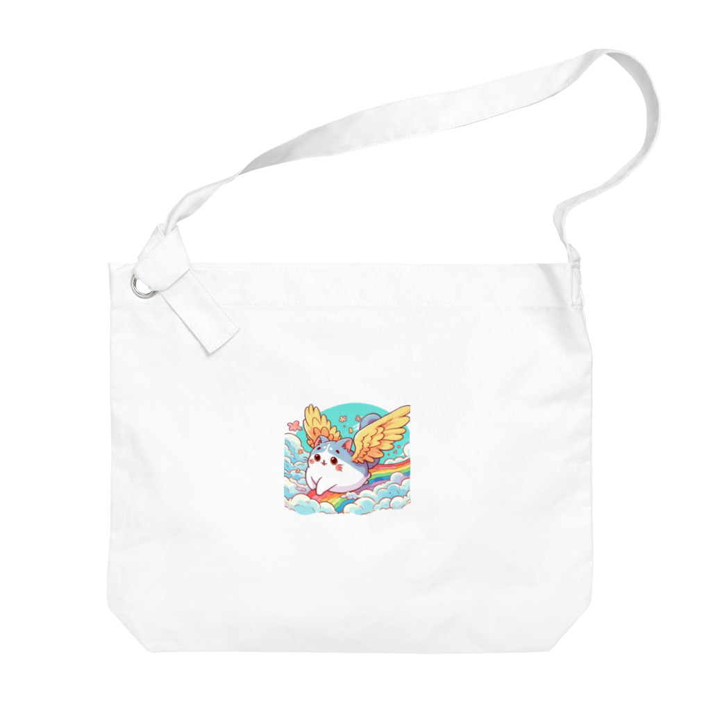 oz-chanの空飛ぶ猫アニメ風1 Big Shoulder Bag