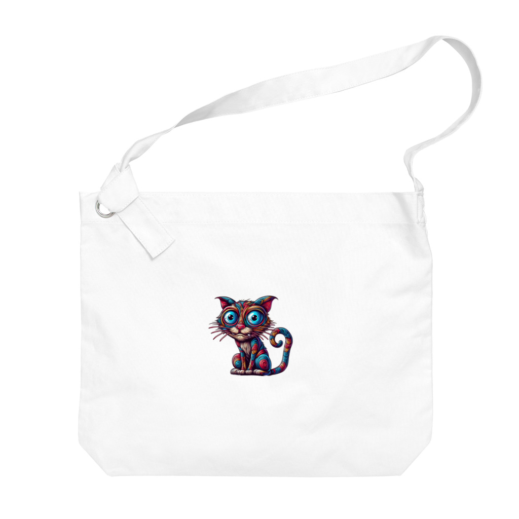 kyomukyomukarenのカラフル猫 Big Shoulder Bag