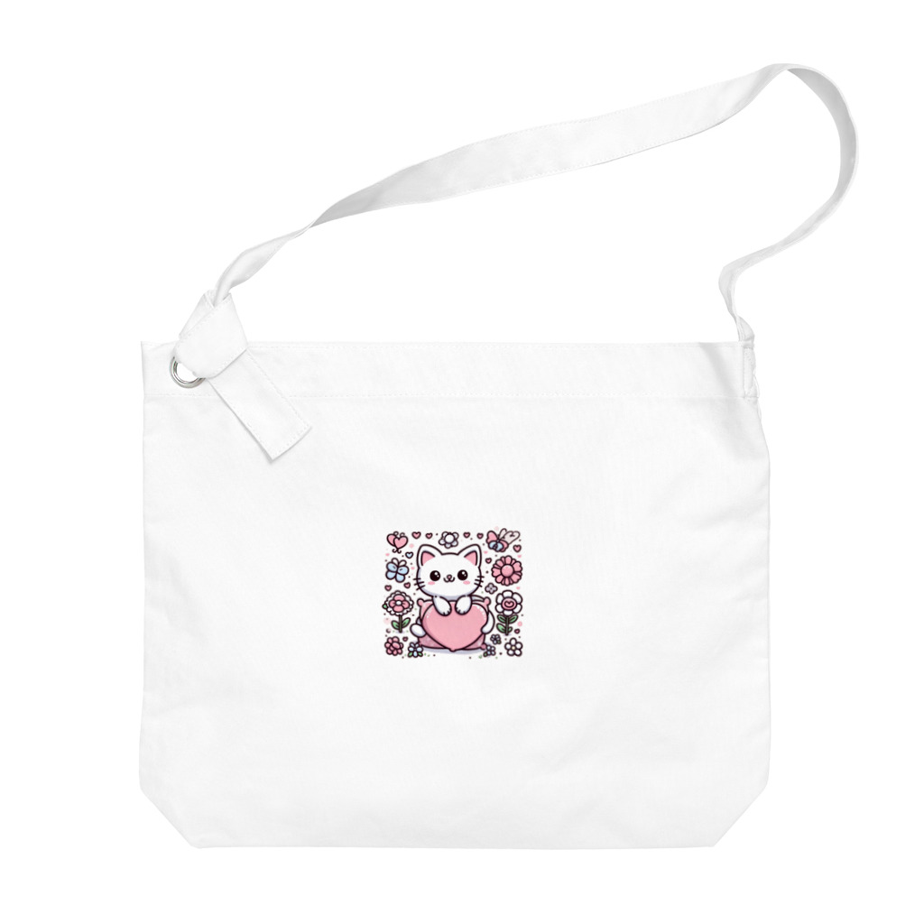 たこ焼きの猫スタンプ Big Shoulder Bag