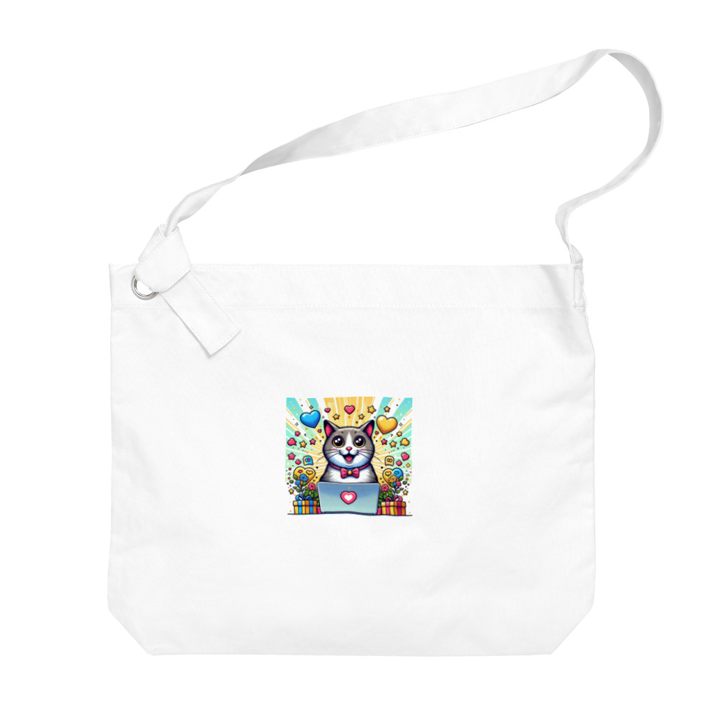 katohkouchiのCreate_an_illustration_of_a_cat_that_looks_incredi_new Big Shoulder Bag