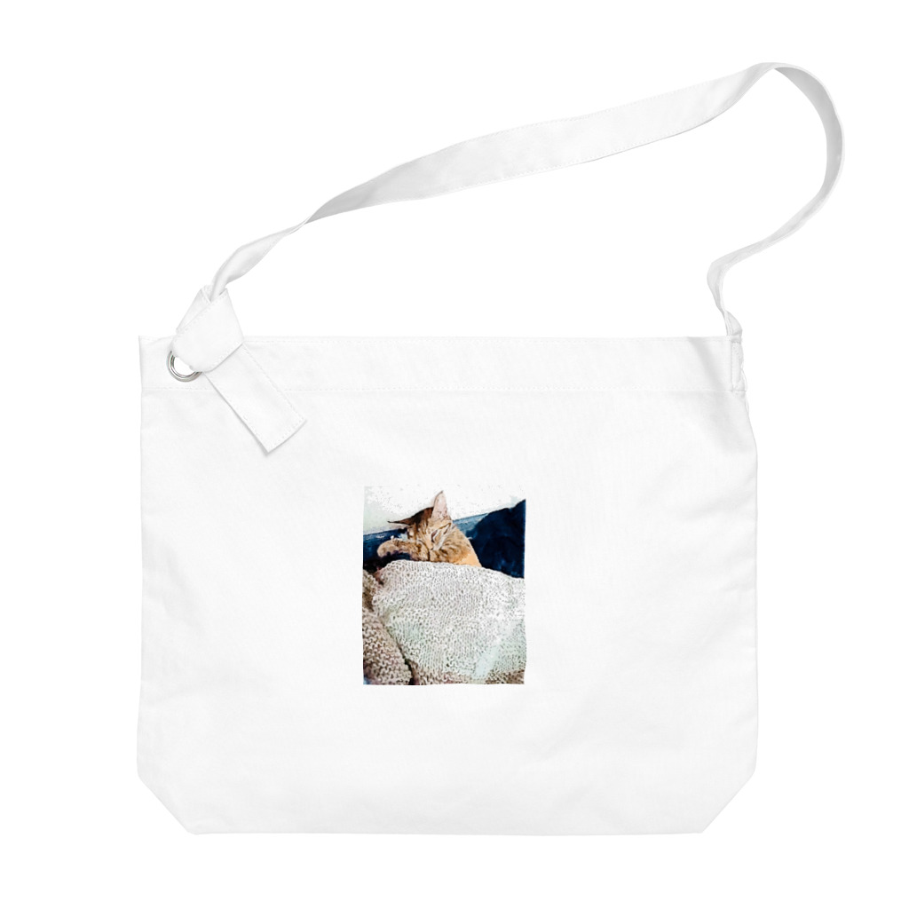コハクの可愛い寝顔のニャンコ Big Shoulder Bag