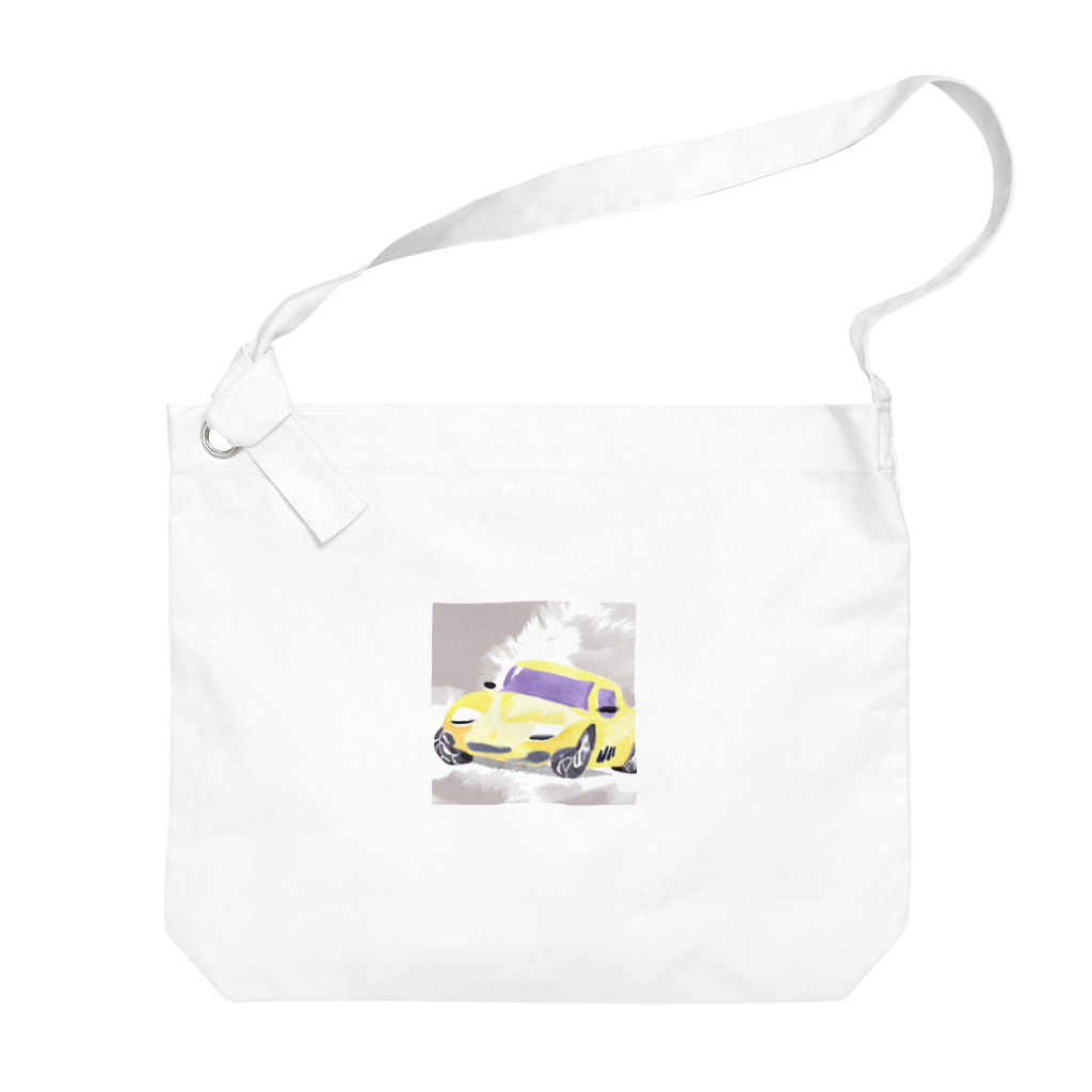 katapiiiの人気！水彩画風スポーツカー Big Shoulder Bag