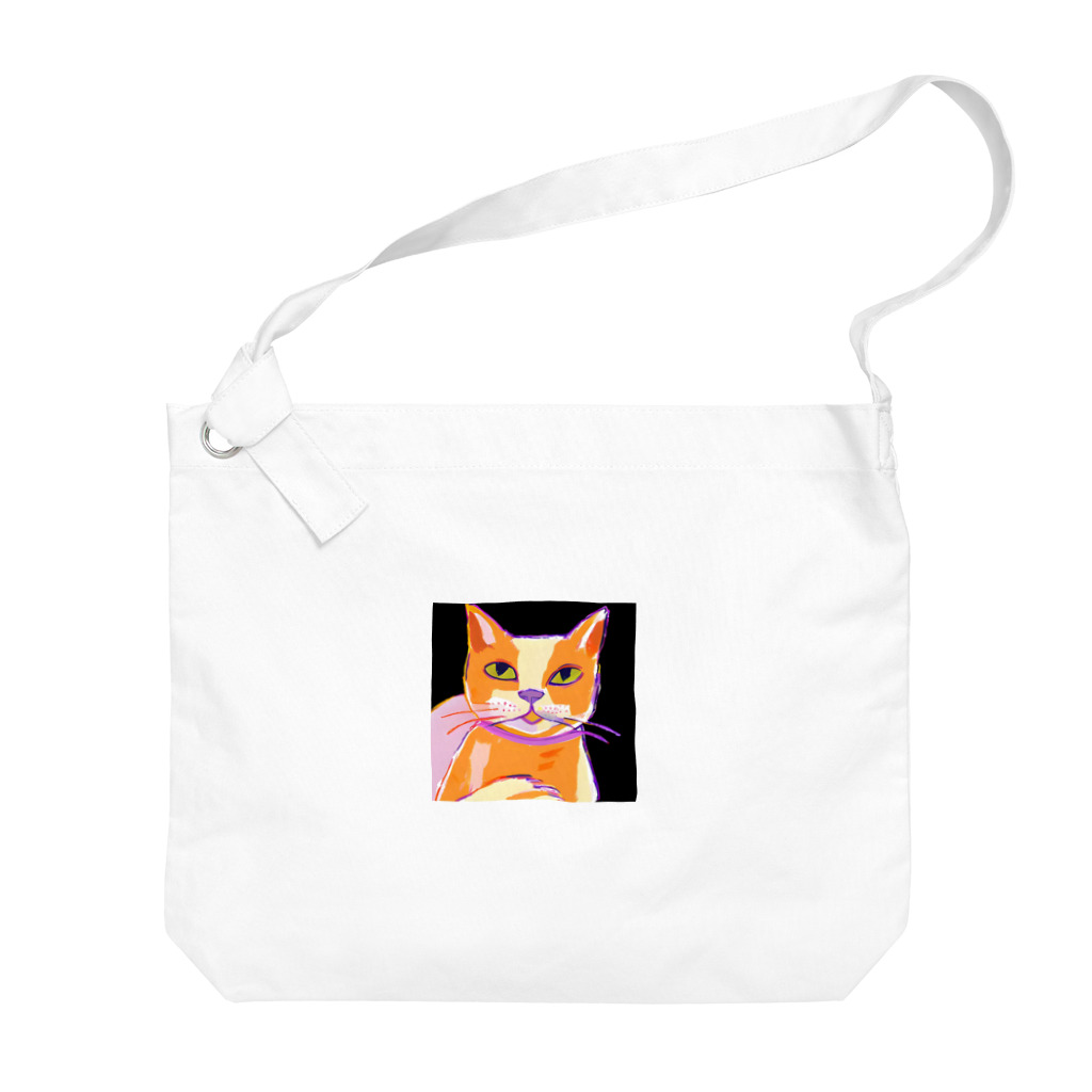tefutefvの猫のイラストグッズ Big Shoulder Bag