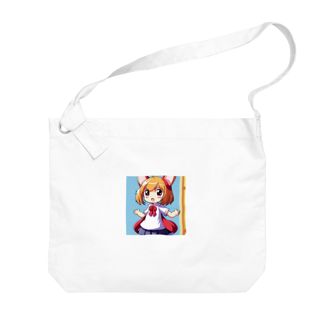 pixel-martのラビちゃん Big Shoulder Bag