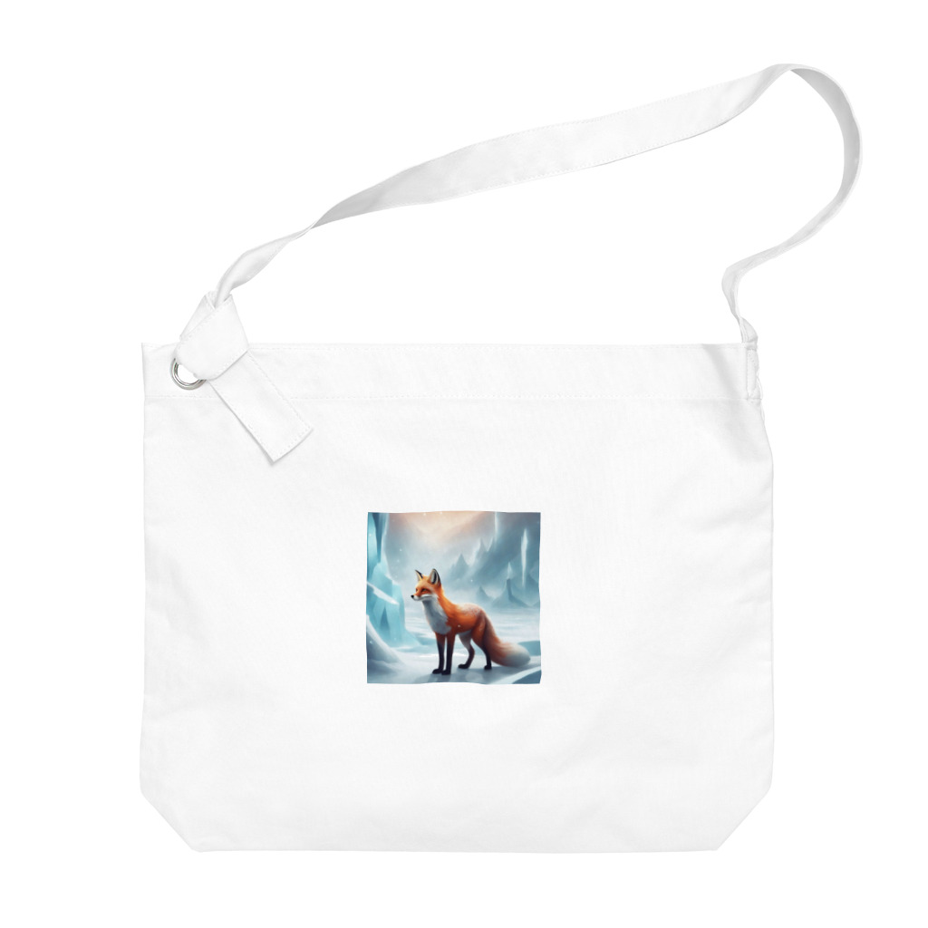 ブルーレイの氷山と狐 Big Shoulder Bag