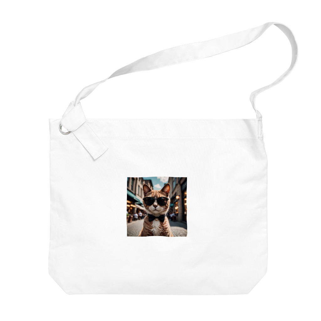 oz-chanのサングラスを掛けているモデルマンチカン猫 Big Shoulder Bag